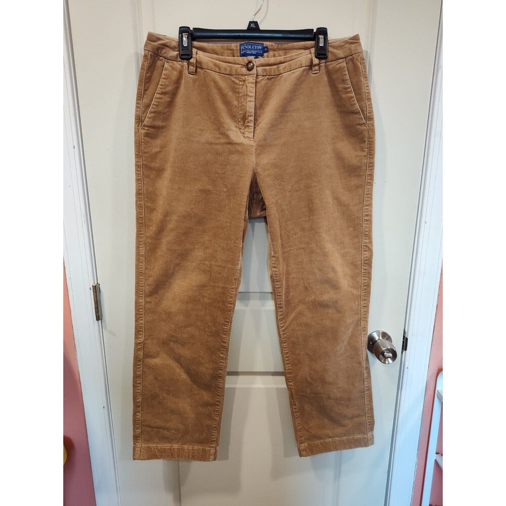 Women's Pendleton Stretch Corduroy Pants Tan 12